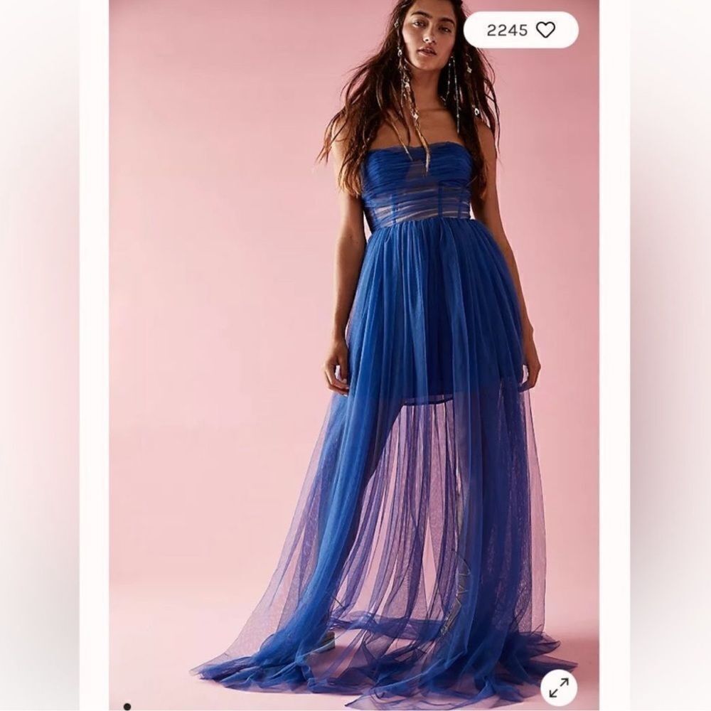 Free People X Saulee Robe Bella Tulle Gown Size 12